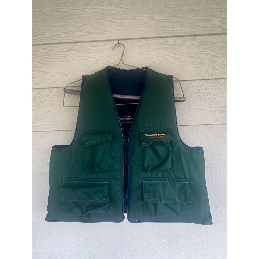 Stearns Tournament Series Fishing Vest Life Jacket PFD Green XXL 2XL Model 29-53